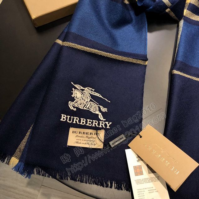 Burberry圍巾 2019新款 巴寶莉情侶款羊絨圍巾 Burberry格子長圍巾  llwj6812